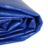 thumbnail of Copertura rettangolare per piscina 6 x 10m, blu navy, con rete drenante, resistenza 140g/m2