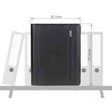 thumbnail of Alassio Konferenzmappe A4 Leder schwarz Businessmappe Ringbuchmappe Schreibmappe mit Klemmbrett und Ringmechanik 30072