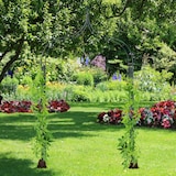 thumbnail of Relaxdays Rosenbogen Metall, Rankhilfe für Kletterpflanzen, Deko-Spitzen, wetterfest, HBT 270 x 144 x 60 cm, dunkelgrün