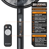 thumbnail of Brandson Standventilator mit DC-Motor, Ventilator mit Fernbedienung, sehr leise, energiesparend, 60°, 90° und 120° Oszillation, Timer