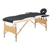 thumbnail of Helloshop26 - Klappbare Massageliege 2-teilig schwarzes und beiges Holz 02_0001814