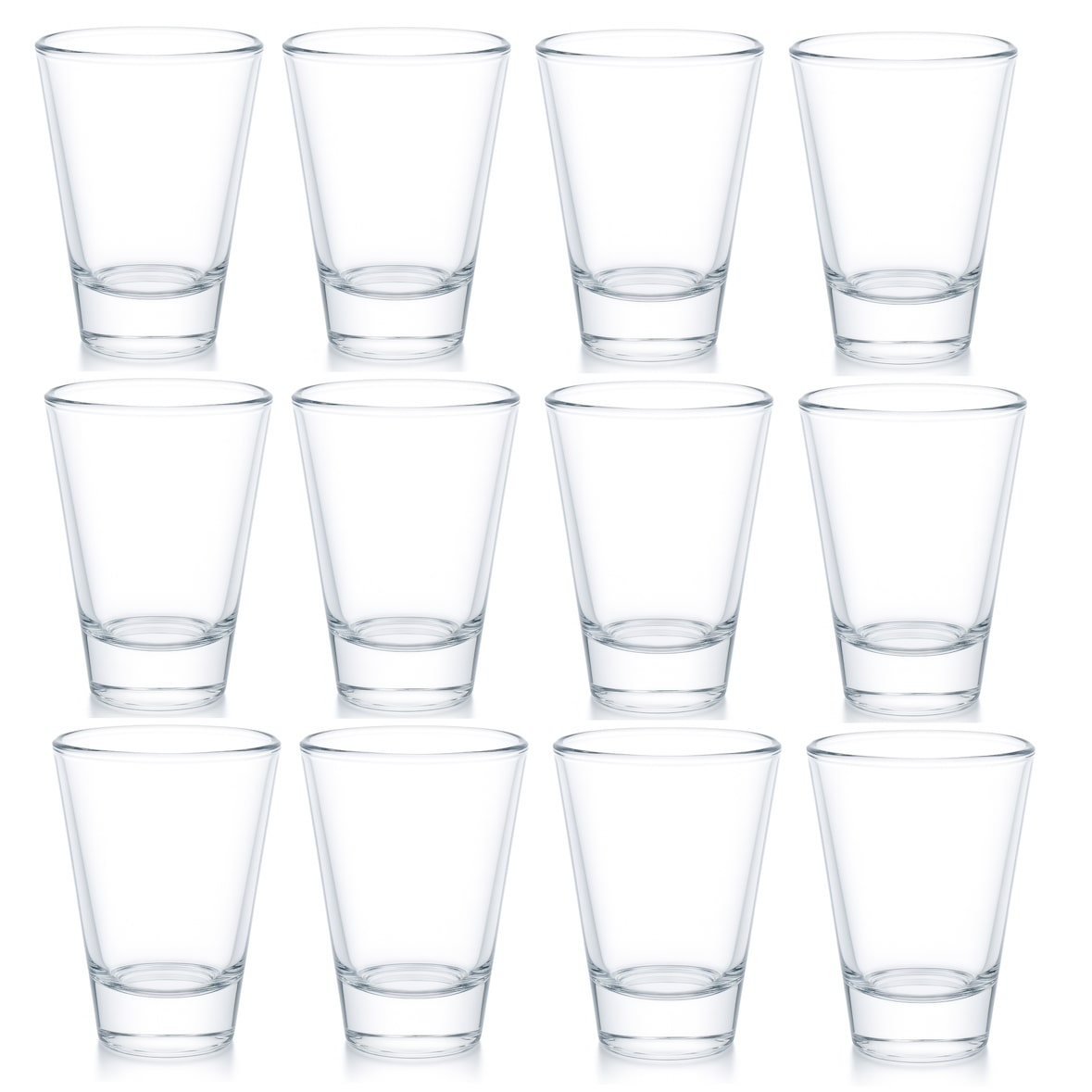 Set van 12 Heldere Shotglazen | 47 ml | 5 × 5 × 7 cm | Perfect voor Feest, Bar & Horeca