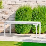thumbnail of Table de jardin extensible 180/240x90 cm,structure en acier,plateau effet bois,10 personnes,pour jardin ou terrasse - THOMAS XL - Blanc