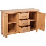 thumbnail of Helloshop26 - Buffet Sideboard Schrank Konsolentisch Aufbewahrungseinheit mit 3 Schubladen 110 cm massives Eichenholz 4402244
