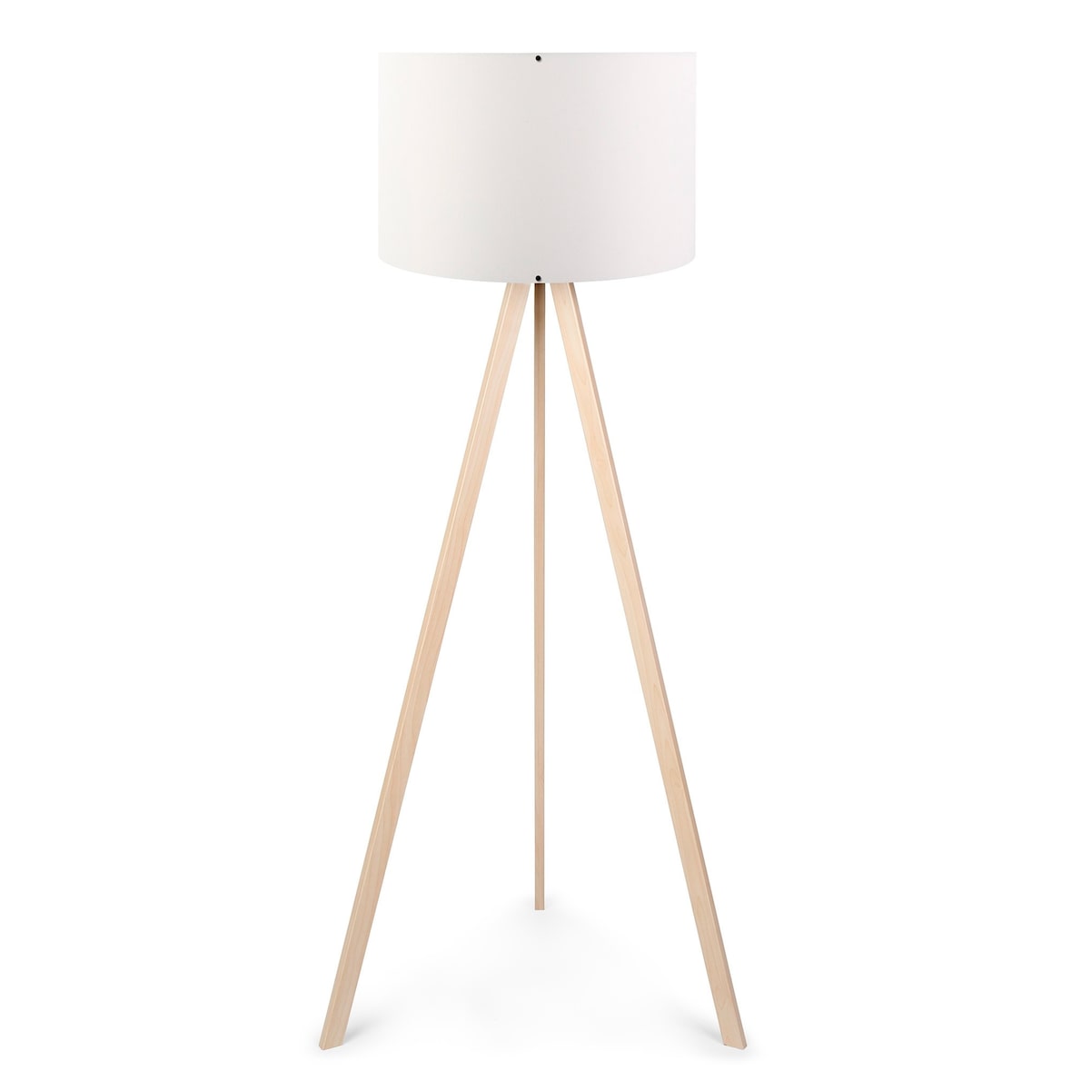 Lámpara de Pie en color Nogal y Beige 15x90x140cm WellHome Victoria