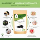 thumbnail of Charbon végétal actif bio en poudre - Digestion Ventre Plat - Colorant alimentaire Noir - Made in France - Certifié Ecocert - sachet de 50g
