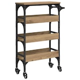 thumbnail of vidaXL Keuken Trolley Artisan Eiken 53 x 20 x 76 cm Bewerkt hout