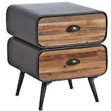 thumbnail of AUBRY GASPARD table de nuit en métal et tiroirs bois