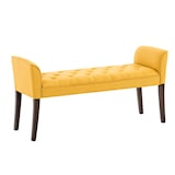 thumbnail of Chaise Longue Cleopatra Tapizado en Tela Amarillo/Antiguo oscuro
