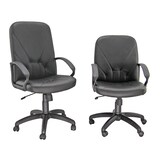 thumbnail of Unisit Poltrona Direzionale Eco Smart schienale basso Dante, rivestimento in similpelle nero. Modello DND/KN