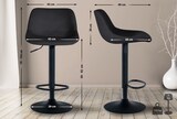 thumbnail of Décoshop26 - Set aus 2 um 360° drehbaren Barhockern in schwarzem Samt mit schwarzen Metall-Trompetenbeinen 10_0006631