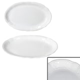 thumbnail of 2er Set Salzburg Platte oval 28cm weiß Porzellan Relief Grill-Teller Antipasti