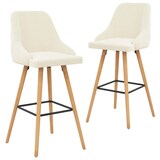 thumbnail of vidaXL Barhocker 2 Stk. Creme Samt