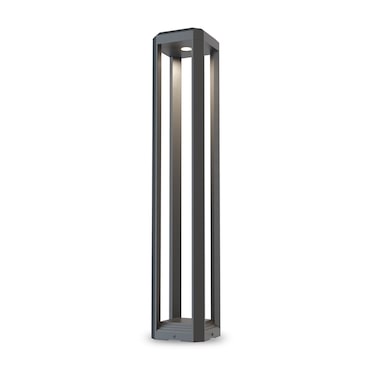 Lampada Da Terra Moderna Da Esterno Alluminio Grigio Luce Led 13W Ip65