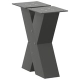 thumbnail of vidaXL Couchtischbeine X-Form 2 Stk. Anthrazit 40x(30-31) cm Stahl