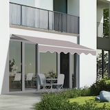 thumbnail of Wasabi - Toldo Exterior Enrollable 4x2,5 Gris - Lona Poliéster – Estructura Aluminio Inclinación Regulable