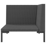 thumbnail of vidaXL Gartensofa mit Kissen Halbrundes Poly Rattan