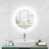 thumbnail of COSTWAY LED-Badezimmerspiegel mit Beleuchtung, 60 cm runder beschlagfreier Badezimmerspiegel (rund)