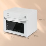 thumbnail of Vigor Air Heißluftfritteuse 1800 W 30 Liter 18 Programme Weiß