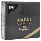 thumbnail of PAPSTAR 50 Servietten "ROYAL Collection" 1/4-Falz 25 cm x 25 cm schwarz