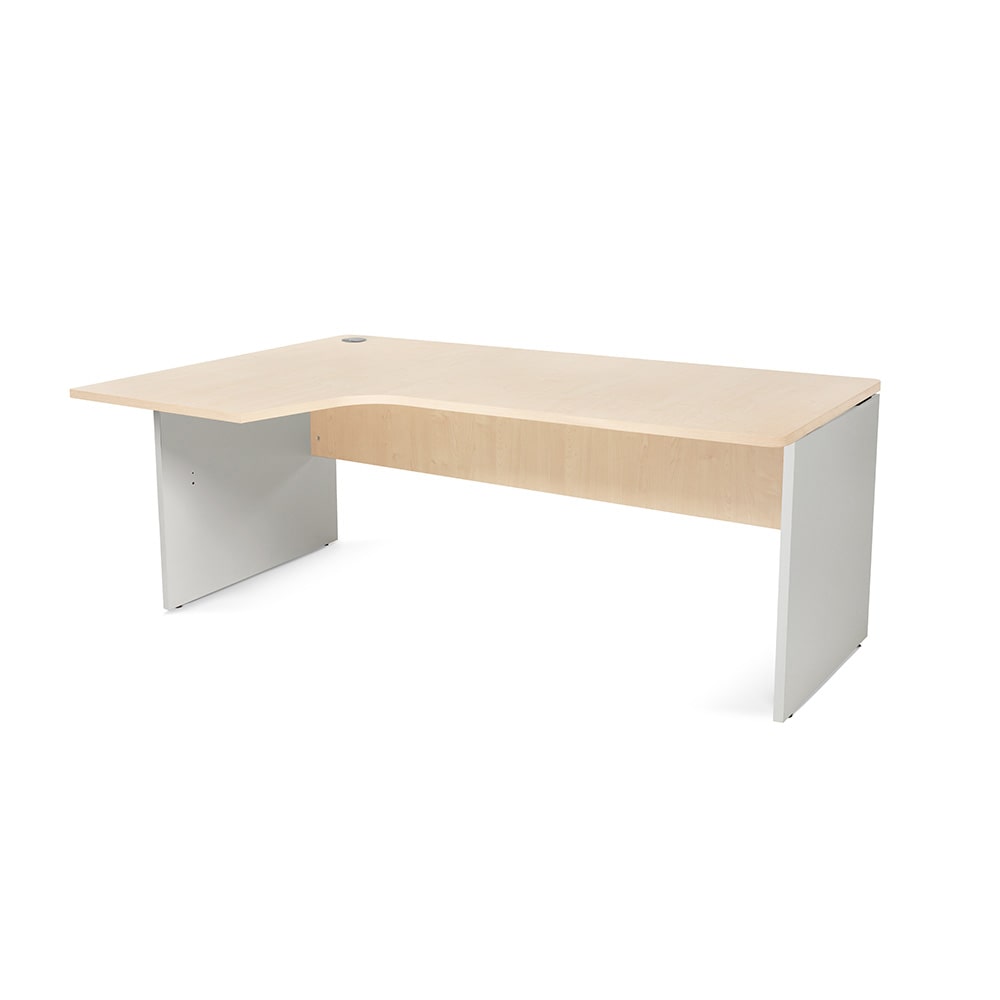 Rocada mesa de oficina serie work con forma de l izquierda 180x120 gris/haya