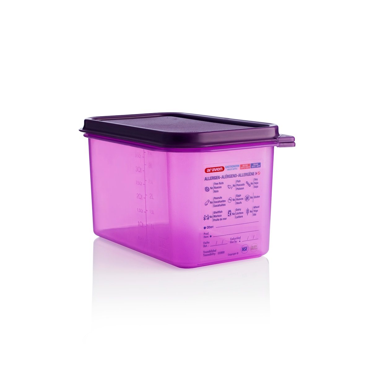 Araven Herm Anti-Alerg Gn1/4 4,3L Morado