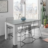 thumbnail of Dmora Ausziehbarer Tisch Midland, Ausziehbare Konsole für Esszimmer, Ausziehbarer Küchentisch mit Verlängerung, 140/190x90h78 cm, Zement und Weiß