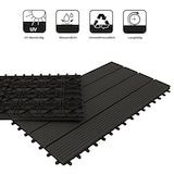 thumbnail of Klickfliese Terrassendiele "Royal" - 30 x 60 cm - Für Innen und Außen geeignet - Witterungsbeständig (Anthrazit)