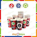 thumbnail of DayBays 50 Stk. Kaffeebecher 12ozSlim/300ml Ø8cm " Coffee To Go Becher " Pappe mit PE-beschichtet