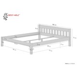 thumbnail of Ehebett Doppelbett 180x200 Massivholzbett Kiefer natur Futonbett ohne Rollrost 60.38-18 oR