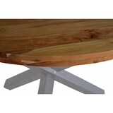 thumbnail of SAM® Esszimmertisch rund 140 cm Akazienholz Nussbaum Silber RUNA