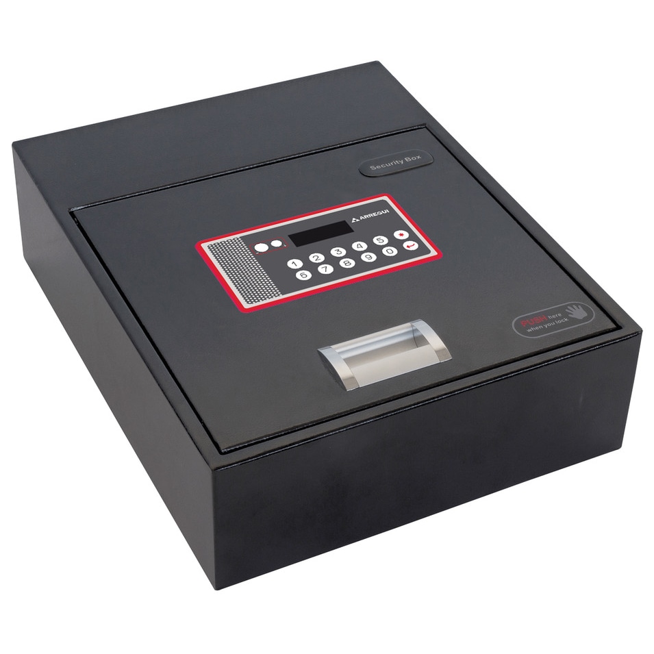 ARREGUI Basa 20000-S7 Caja fuerte camuflada para instalación oculta en zócalo de armario con apertura electrónica motorizada, 11x31x38 cm, 11 L