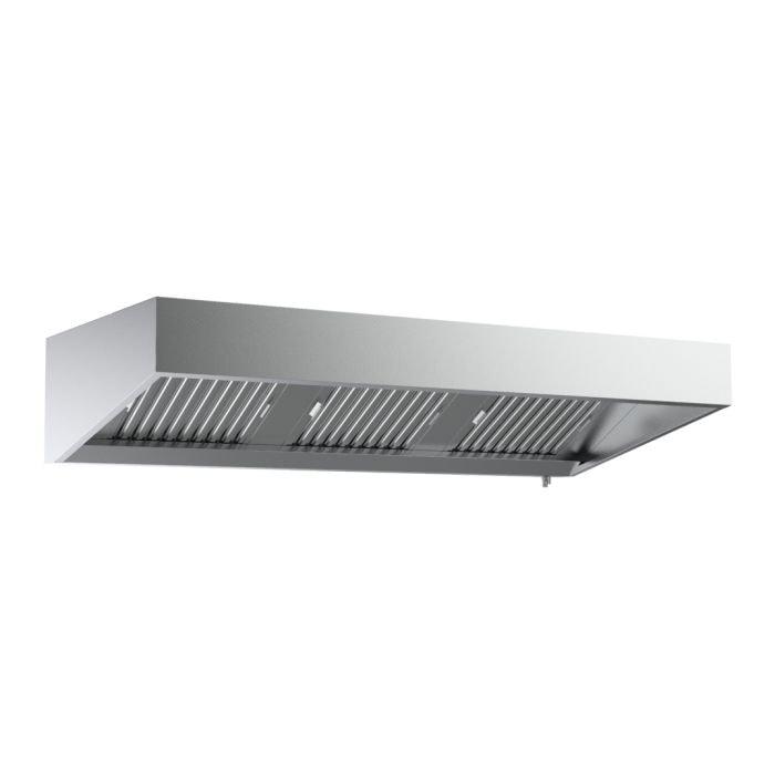 Campana extractora de pared trapezoidal Combisteel de acero inoxidable 3000x950x400mm