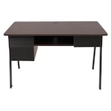 thumbnail of Escritorio HWC-O40, escritorio de oficina escritorio de ordenador, MDF metal melamina 78x120x60cm ~ aspecto nogal