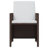 thumbnail of vidaXL 19-tlg. Garten-Essgruppe mit Kissen Poly Rattan Braun