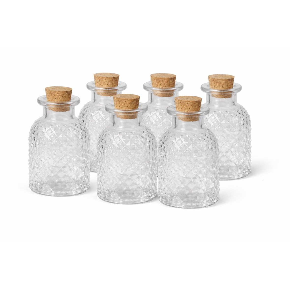 Set van 6 Glazen Flesjes 100 ml
