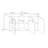 thumbnail of Buffet/bahut moderne 181 cm chêne samoa Milenor