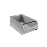 thumbnail of PROREGAL 4x Graue Sichtlagerbox 5.1 mit Griffstange | HxBxT 20x30x50cm | 21,8 Liter | Sichtlagerbehälter, Sichtlagerkasten