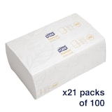 thumbnail of TORK Xpress® | Toalla de Mano de Papel Entreplegada Extrasuave Blanco H2, Premium, QuickDry, 2 capas (cod.100297) - Caja 2100 ud.