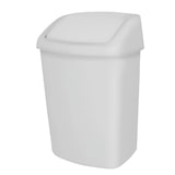 thumbnail of cookmax Schwingdeckeleimer 10 l eckig / weiß 246 x 198 x 373 mm