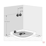 thumbnail of Duschkabine Fertigdusche Dusche Komplettkabine D10-13T1 90x90 cm ohne 2K Scheiben Versiegelung