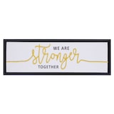 thumbnail of 4er-Set Wandbild HWC-N96, Wanddekoration Bilderrahmen Sprüche Smile Home, Holz Leinwand 15x45cm