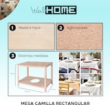 thumbnail of Wellhome - Keilrahmentisch aus Buchenholz - unlackiert lackiert 120x75x75 cm