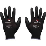 thumbnail of TOOLCRAFT  TO-5621553 Polyester, Polyurethan Arbeitshandschuh Größe (Handschuhe): 11 EN 388 CAT II 1