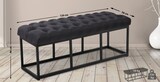 thumbnail of Sitzbank MEXICO - Stoff Schwarz 120x38x46 cm | Sitzbank Flur Sitzhocker Esszimmerbank Polsterbank Schlafzimmerbank
