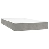 thumbnail of vidaXL Boxspringbett mit Matratze & LED Hellgrau 90x200 cm Samt