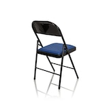 thumbnail of Silla de confidente / silla para visitas / silla plegable TUDELA PU azul hjh OFFICE