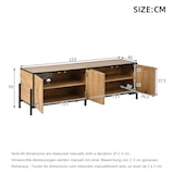 thumbnail of TV-Schrank aus MDF in Naturholzoptik, 153 x 40 x 50 cm, 4 Türen, für Fernseher bis ca. 65 Zoll