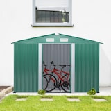 thumbnail of Outsunny Cobertizo de Jardín 258x206x178cm 5,3m² Caseta de Acero con Puertas Correderas y Ventilaciones para Almacenamiento de Herramientas Jardinería