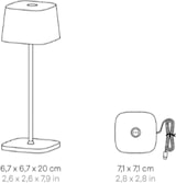 thumbnail of Zafferano OFELIA PRO MICRO Wiederaufladbare und dimmbare weiße LED-Tischleuchte